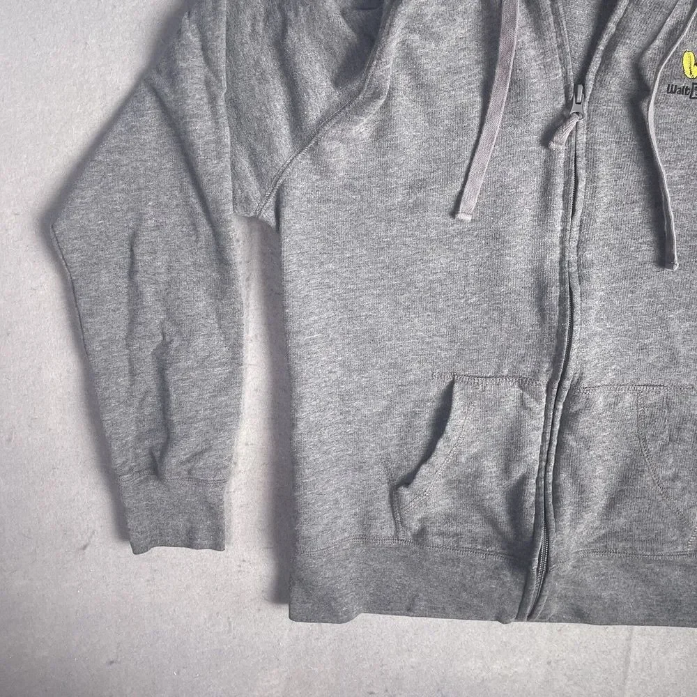 Walt Disney World Mickey‎ Mouse Full Zip Fleece Jacket Youth XL Gray Long Sleeve